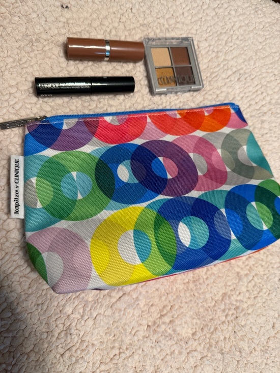 Clinique Other - Clinique Multi-Color Circular Print Makeup Pouch